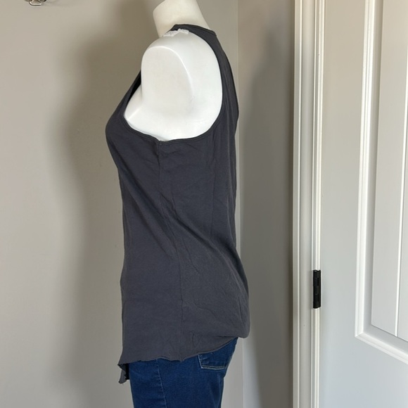 FRANK and EILEEN TEE LAB BASE LAYER TANK Dark Grey Lightweight Cotton Sz L - Picture 6 of 13